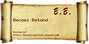 Becsei Botond névjegykártya